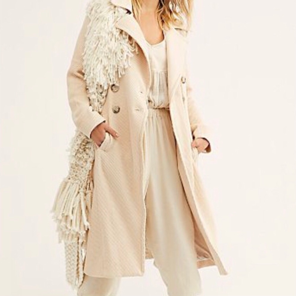 FP Brixton Overcoat - Cream - NWOT - Rare Size XL